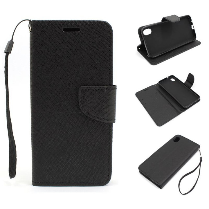 FANCY DIARY MOTO E6 BLACK