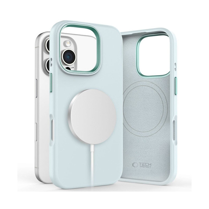 CASE TECH SILICON MAGSAFE IPHONE 16 PRO SKY BLUE