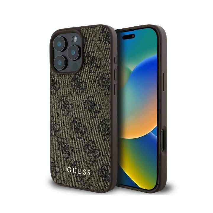 GUESS HARDCASE 4G CLASSIC IPHONE 16 PRO BROWN