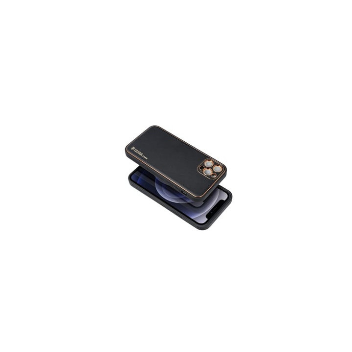 CASE FORCELL LEATHER IPHONE 12 PRO MAX BLACK