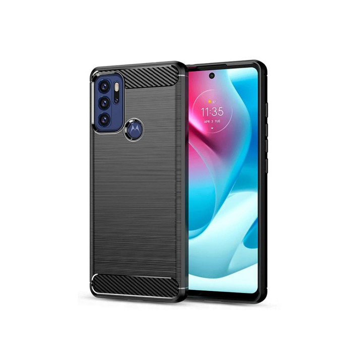 CASE TECH CARBON MOTO G60S BLACK