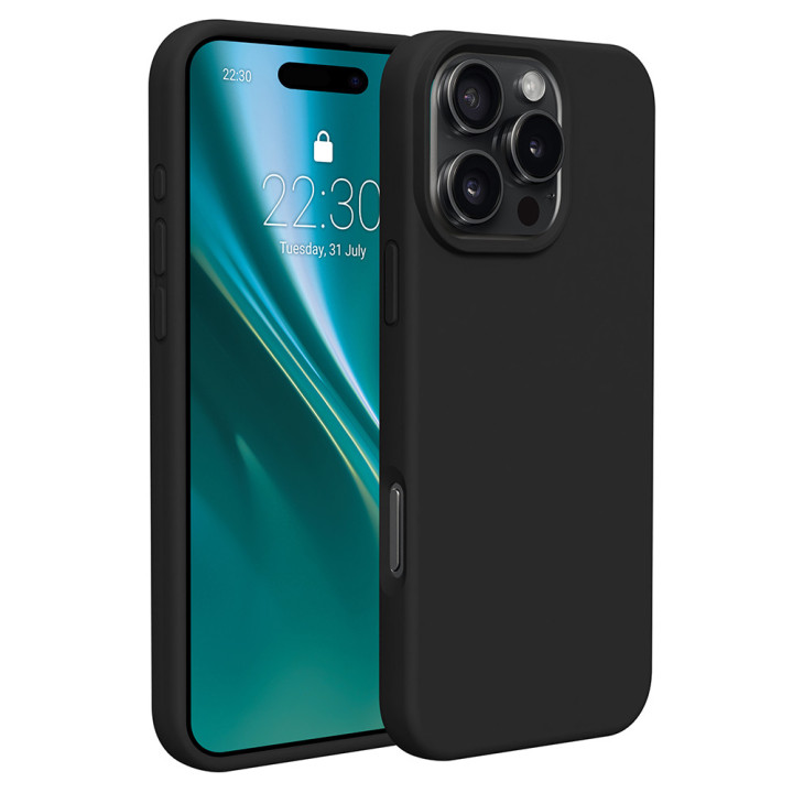 CASE SILICON IPHONE 16 PRO MAX BLACK