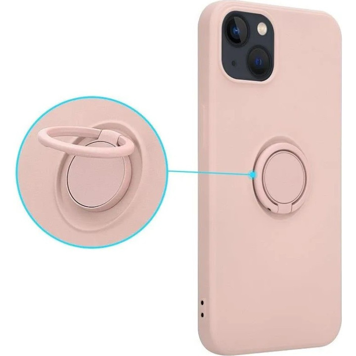 CASE SILICON RING SAM GALAXY A55 PINK