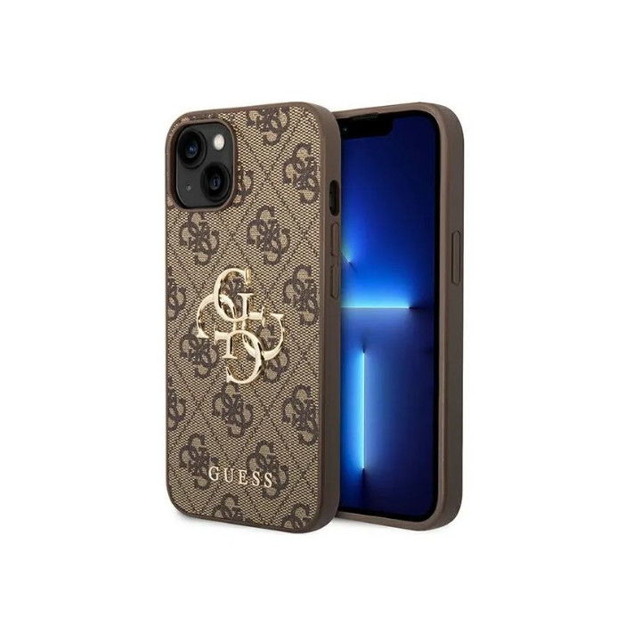ETUI GUESS 4G SCRIPT IPHONE 13 13 PRO BROWN