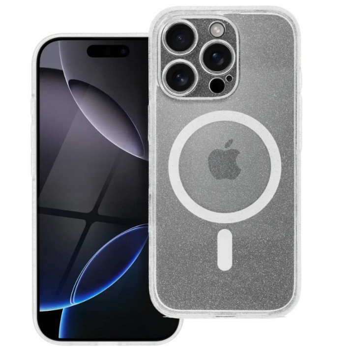 CASE MAGSAFE GLITTER IPHONE 16 CLEAR
