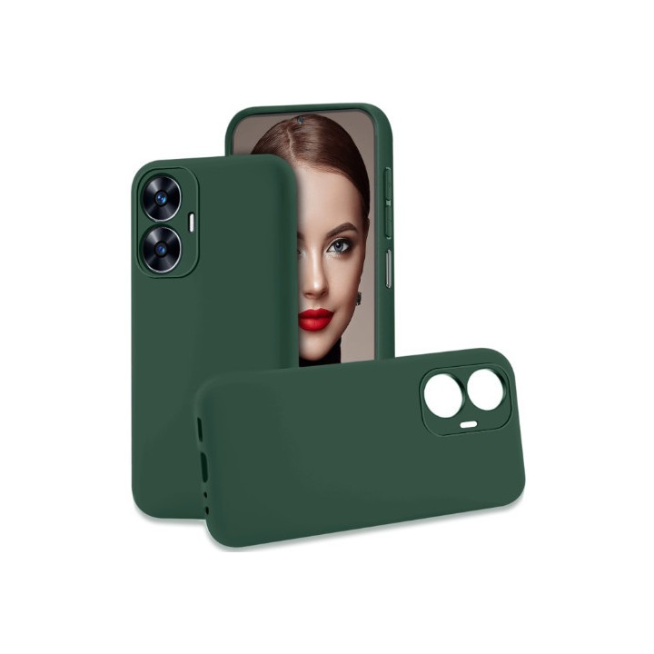 CASE SILICON REALME C55 GREEN