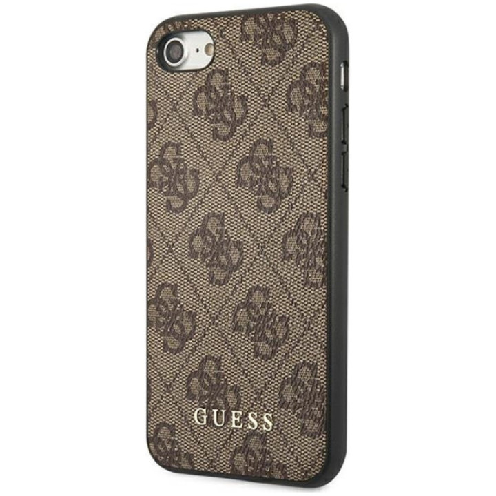 ETUI GUESS SAFIANO STRIPS IPHONE 7 8 PLUS BROWN