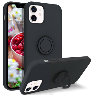 CASE SILICON RING IPHONE 12/12 PRO BLACK
