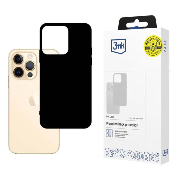 3MK MATT CASE IPHONE 13 PRO BLACK