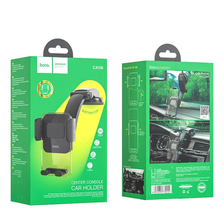 UCHWYT SAMOCH HOCO DESKA/SZYBA CA118 BLACK