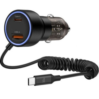 ŁAD SAMOCH TECH PD60W USB-A+USB-C+KABEL TYP-C