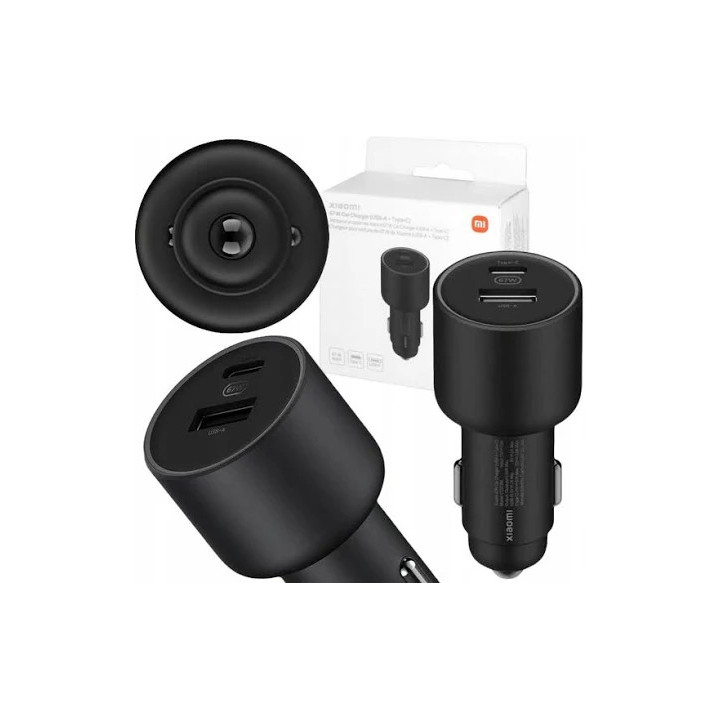 ŁAD SAMOCH XIAOMI 67W USB-A+USB-C BLACK