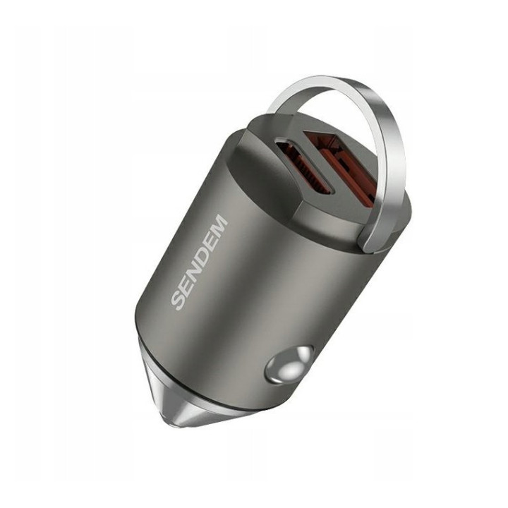 KOSTKA ŁAD SAMOCH USB-A+USB-C 120W BLACK