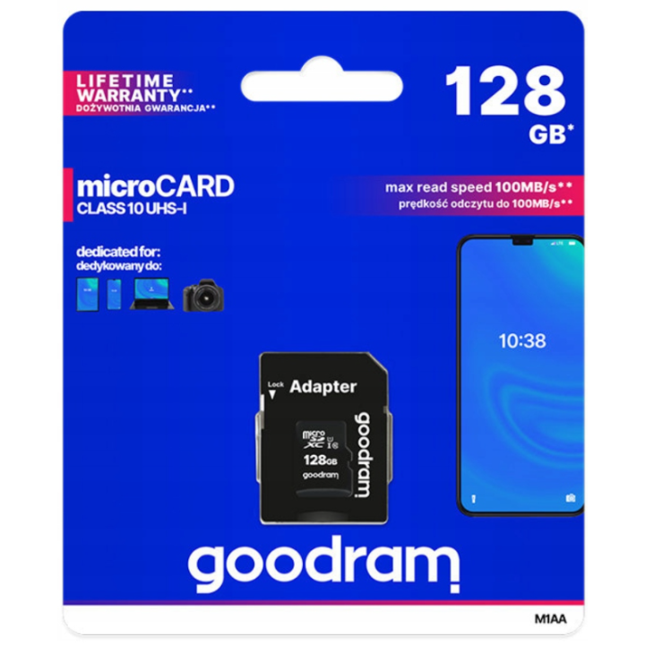 KARTA PAMIĘCI GOODRAM IMRO 128GB C10+ADAPTER