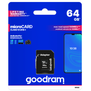 KARTA PAMIECI GOODRAM 64GB 10C+ADAPTER