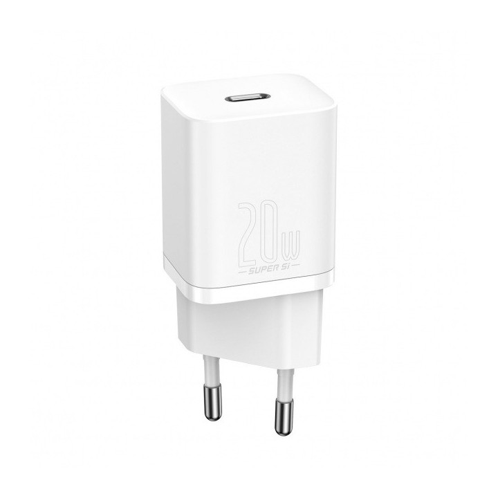 ŁAD SIECOWA BASEUS TYP-C-LIGHTNING 20W Si 1C WHITE