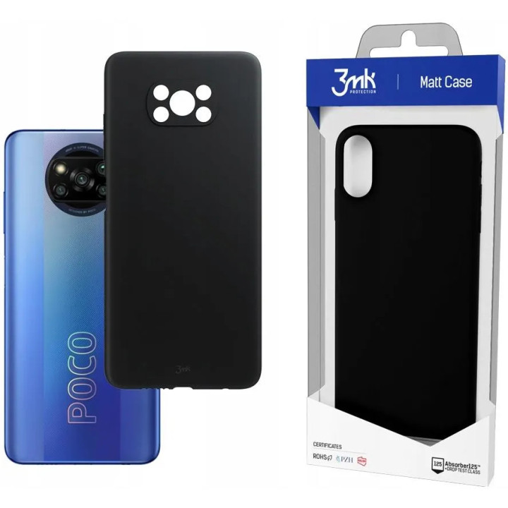 3MK MATT CASE XIAOMI POCO X3 X3 PRO BLACK