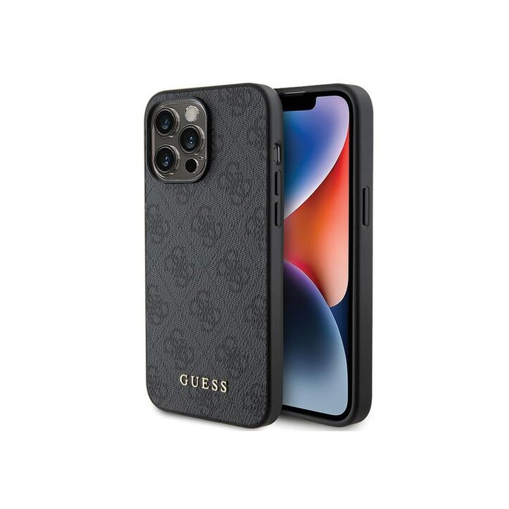 GUESS HARDCASE 4G METAL LOGO IPHONE 15 PRO GRAY