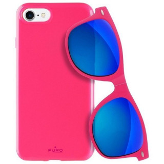 CASE PURO SUNNY KIT IPHONE 7/8/SE 2020 PINK+GLASSE