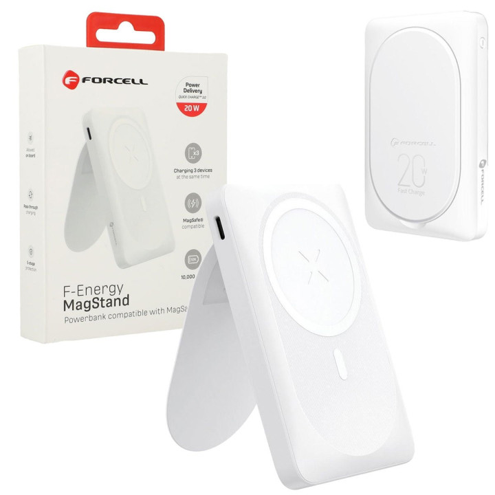 POWER BNAK FORCELL MAGSAFE 10 000MAH 20W WHITE