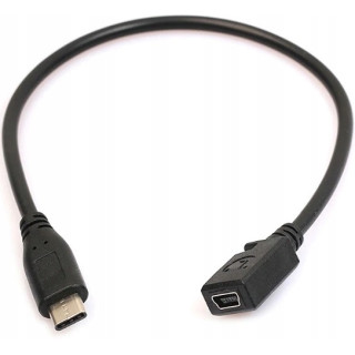 ADAPTER OTG USB-C DO MINI USB BLACK
