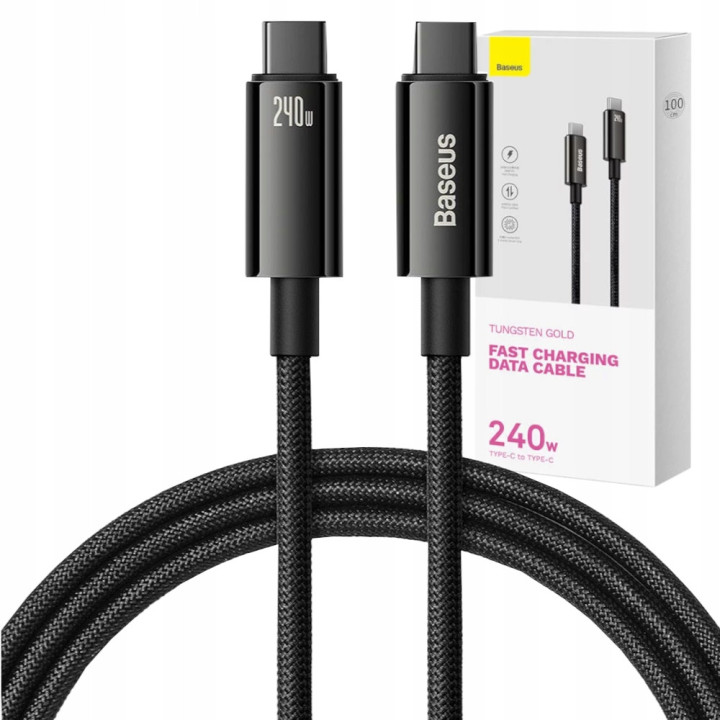 KABEL BASEUS TYP-C TYP-C 1M PD240W BLACK