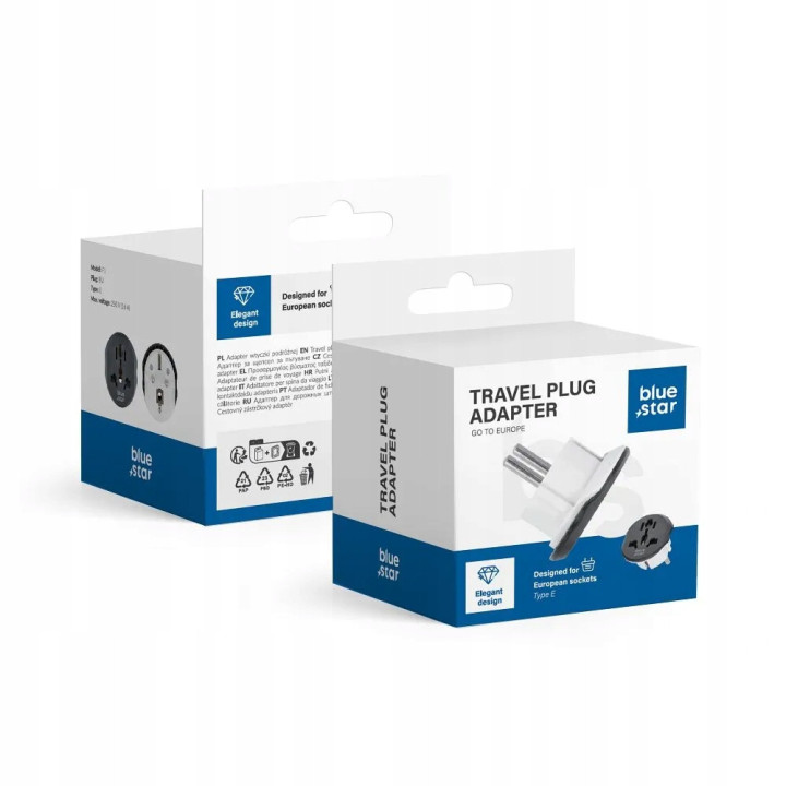 ADAPTER BLUE STAR Z UK DO PL 16A WHITE