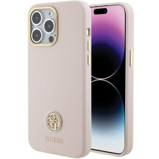 GUESS SILICON LOGO IPHONE 15 PRO PINK