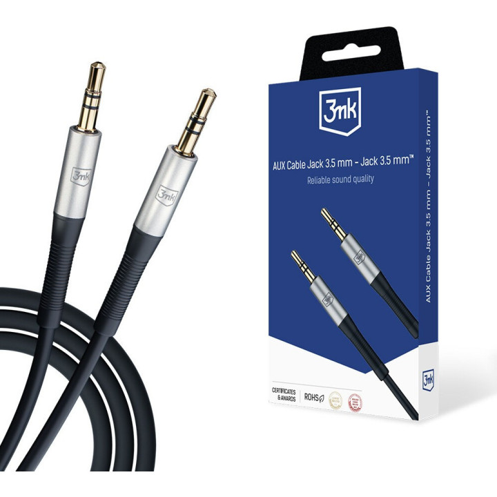 KABEL 3MK JACK- JACK 3,5MM BLACK