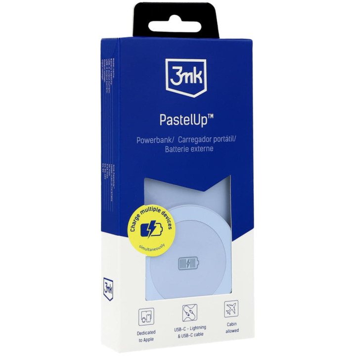 POWER BANK 3MK PASTELUP 10 000MAH USB-C 22,5W BLUE