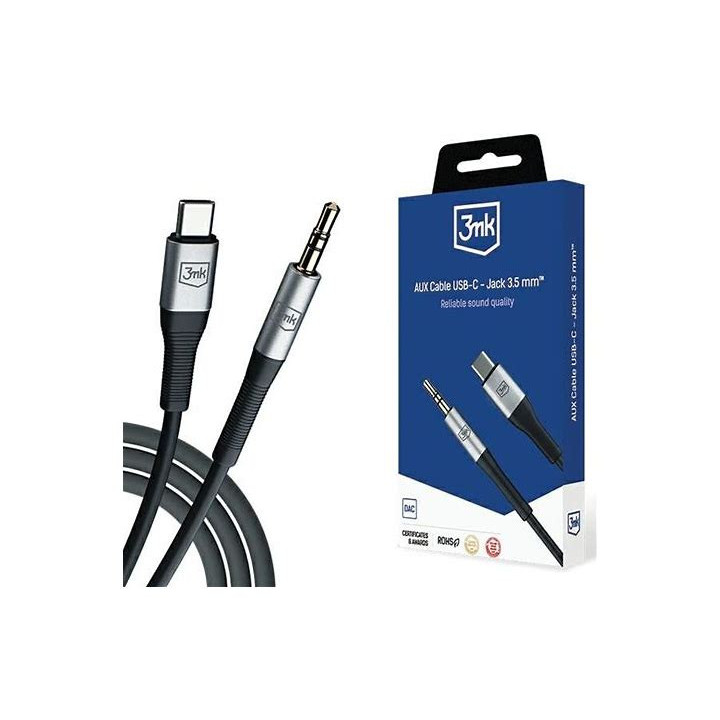 KABEL 3MK AUX USB-C JACK 3,5MM