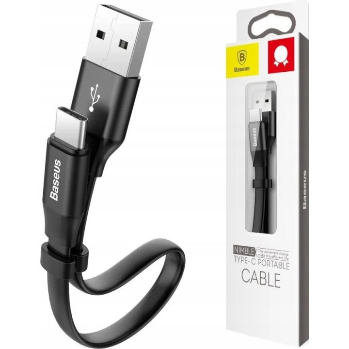 KABEL BASEUS NIMBLE USB TYP-C 23CM BLACK