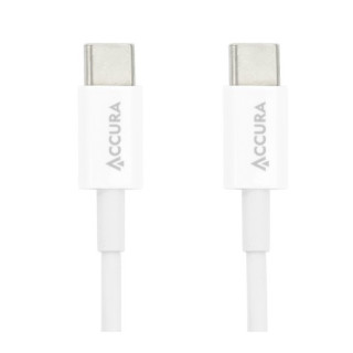 KABEL ACCURA USB TYP-C USB TYP-C 1M 3A PD WHITE