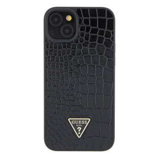 GUESS CROCO TRAINGLE LOGO IPHONE 15 PRO BLACK
