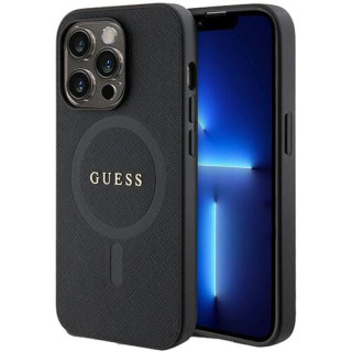 GUESS SAFFIANO MAGSAFE IPHONE 15 PRO MAX BLACK