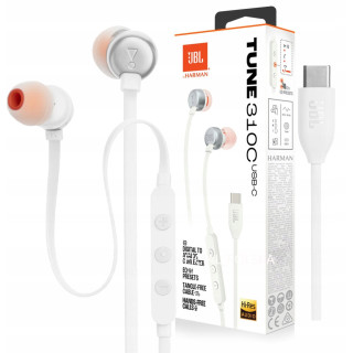 SŁUCHAWKI JBL TUNE 310C USB-C WHITE