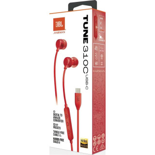 SŁUCHAWKI JBL TUNE 310C USB-C RED