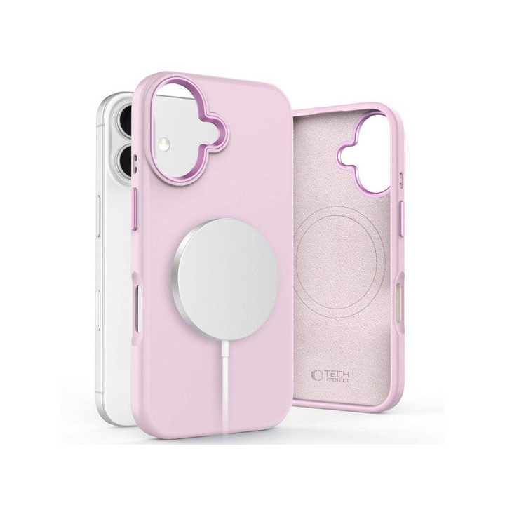 CASE TECH SILICON MAGSAFE IPHONE 16 PINK