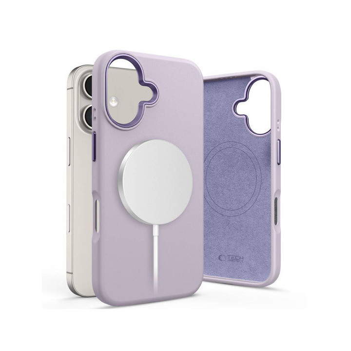 CASE TECH SILICON MAGSAFE IPHONE 16 MAUVE