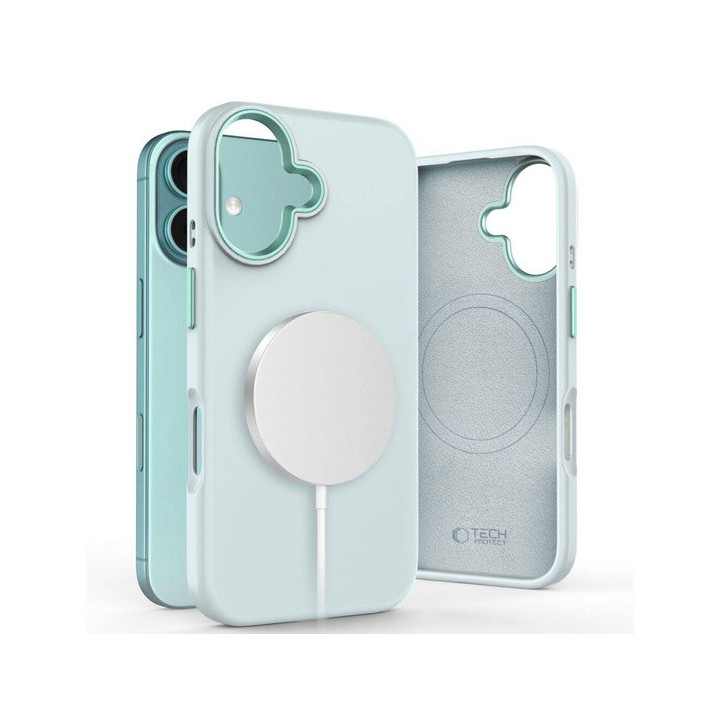 CASE TECH SILICON MAGSAFE IPHONE 16 SKY BLUE