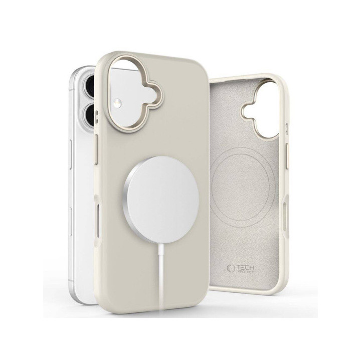 CASE SILICON MAGSAFE IPHONE 16 LATTE