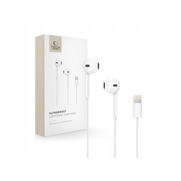 SŁUCHAWKI TECH LIGHTNING WHITE