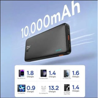 POWER BANK BASEUS AIRPOW 10 000MAH 20W+KABEL BLACK