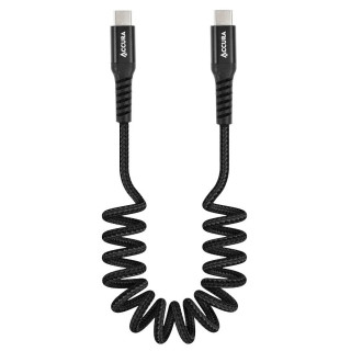 KABEL ACCURA SPRZĘŻYNA USB TYP C USB TYP C BLACK