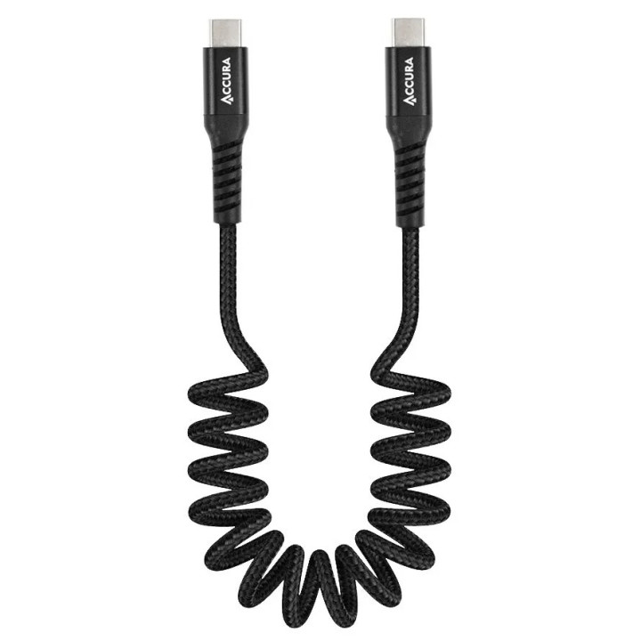 KABEL ACCURA SPRZĘŻYNA USB TYP C USB TYP C BLACK