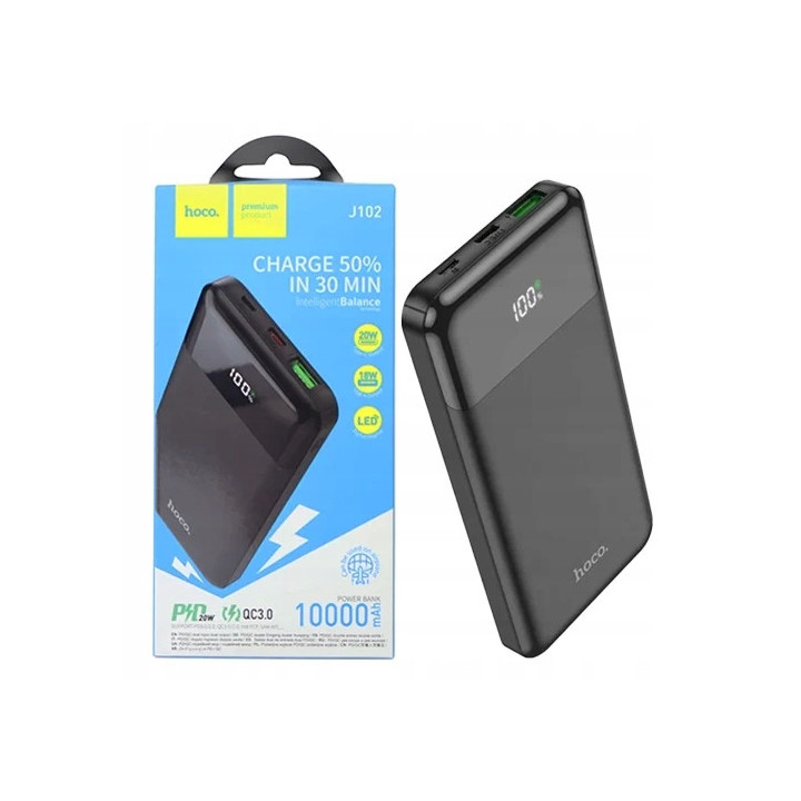 POWER BANK HOCO 10 000MAH 20W PD 3A BLACK