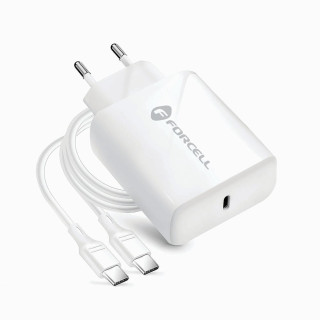 ŁAD SIEC FORCELL USB TYP-C+KABEL 3A 25W POWER DEL