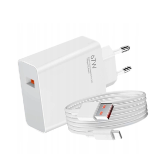ŁAD SIEC XIAOMI 67W HYPERCHARGE TYP-A+KABEL WHITE
