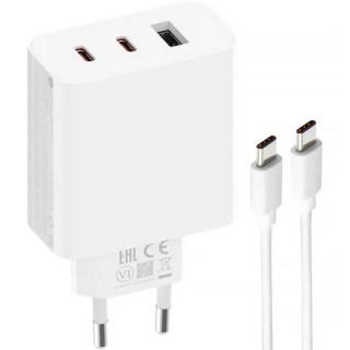 ŁAD SIEC XIAOMI 67W 2XUSB-C+USB-A+KABEL WHITE