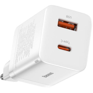 KOSTKA ŁAD SIEC BASEUS 30W USB+USB TYP C PPS WHITE